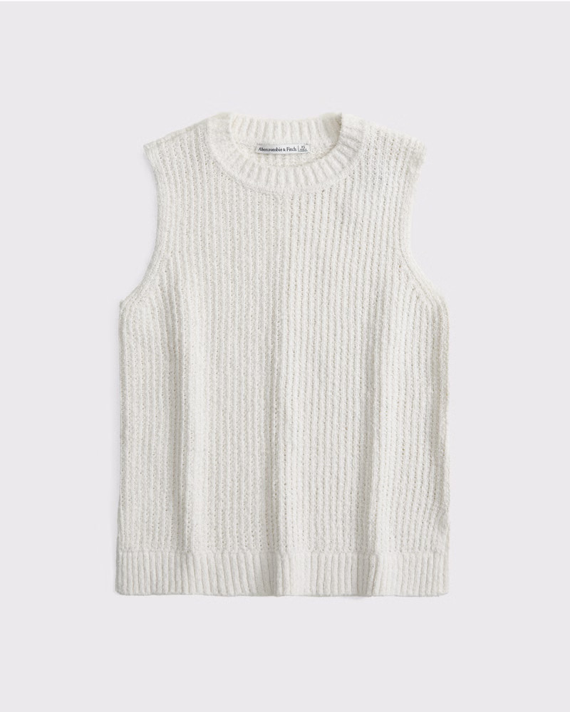 Textural Crew Sweater Shell Tank | Abercrombie & Fitch (US)