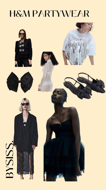 H&M party wear 

Sling backs black, H&M, party outfits, Christmas outfits, black dress, black hair tie, hairclip bow, white sequin dress, mesh dress, sequin skirt, silver skirt, bow cardigan 

#LTKSeasonal #LTKHolidaySale #LTKstyletip