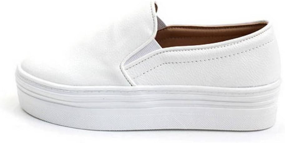 EpicStep Women's Casual Simple Slip-On Mid Heels Thick Soles Platform Shoes Low Fashion Sneakers | Amazon (US)