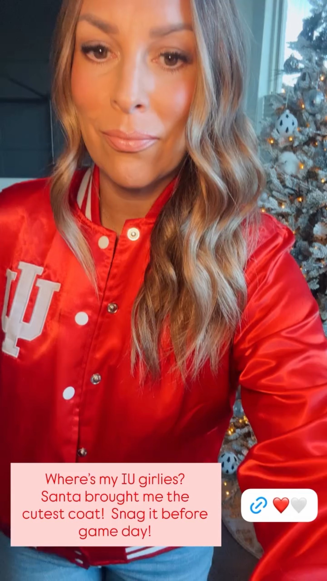 Where’s my IU girlies?
Santa brought me the cutest coat!  Snag it before game day!