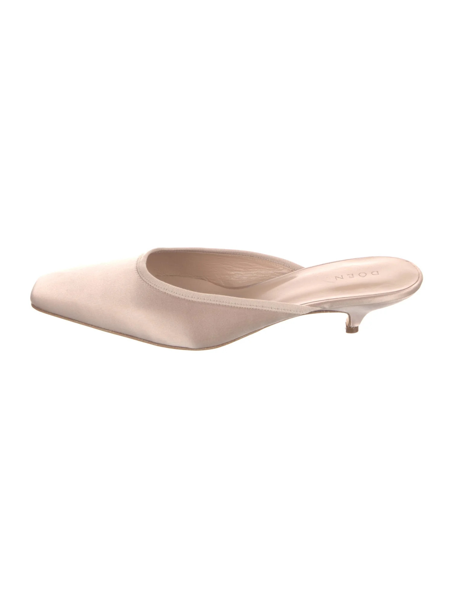 DÔEN Satin Mules - Neutrals Flats, Shoes - WDOEN94077 | The RealReal | The RealReal