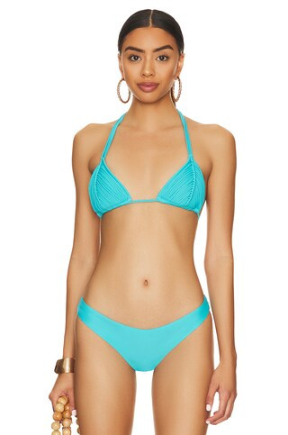 PQ Isla Bikini Top In Turquoise in Turquoise from Revolve.com | Revolve Clothing (Global)