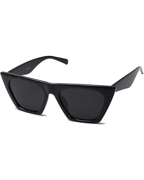 SOJOS Trendy Oversized Square Cateye Polarized Sunglasses for Women and Men | Amazon (US)