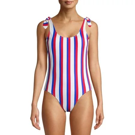 No Boundaries Juniors' Americana Stripe One Piece Swimsuit | Walmart (US)