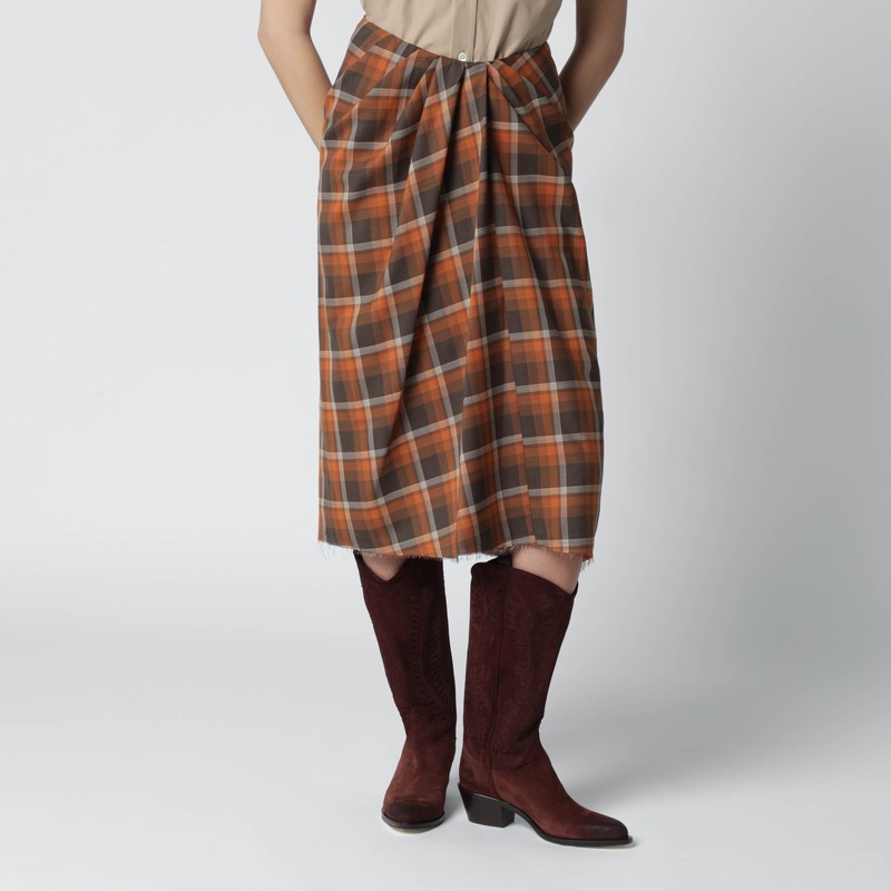 Draped tartan skirt | The Double F