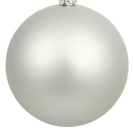 Queens of Christmas WL-ORN-BLKM-60-SLV-UV WL-ORN-BLKM-60-SLV-UV - 60MM Matte silver ornament w/ wire | Walmart (US)