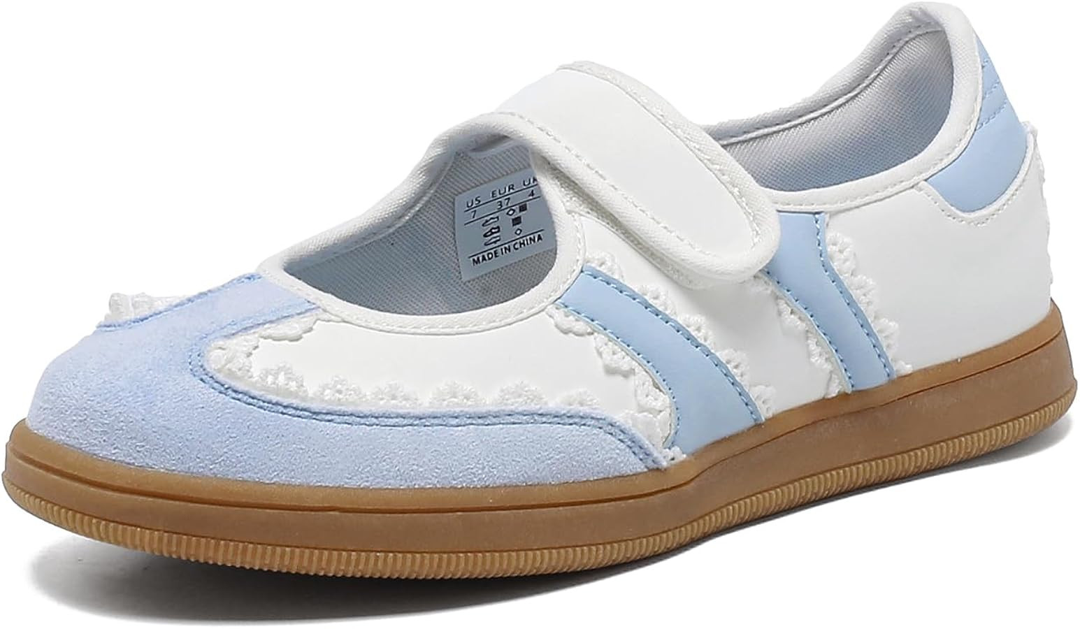 Women's Retro Lace Decor Loafers Sneakers, Comfortable Slip-On Flat Fashion Walking Shoes | Amazon (US)