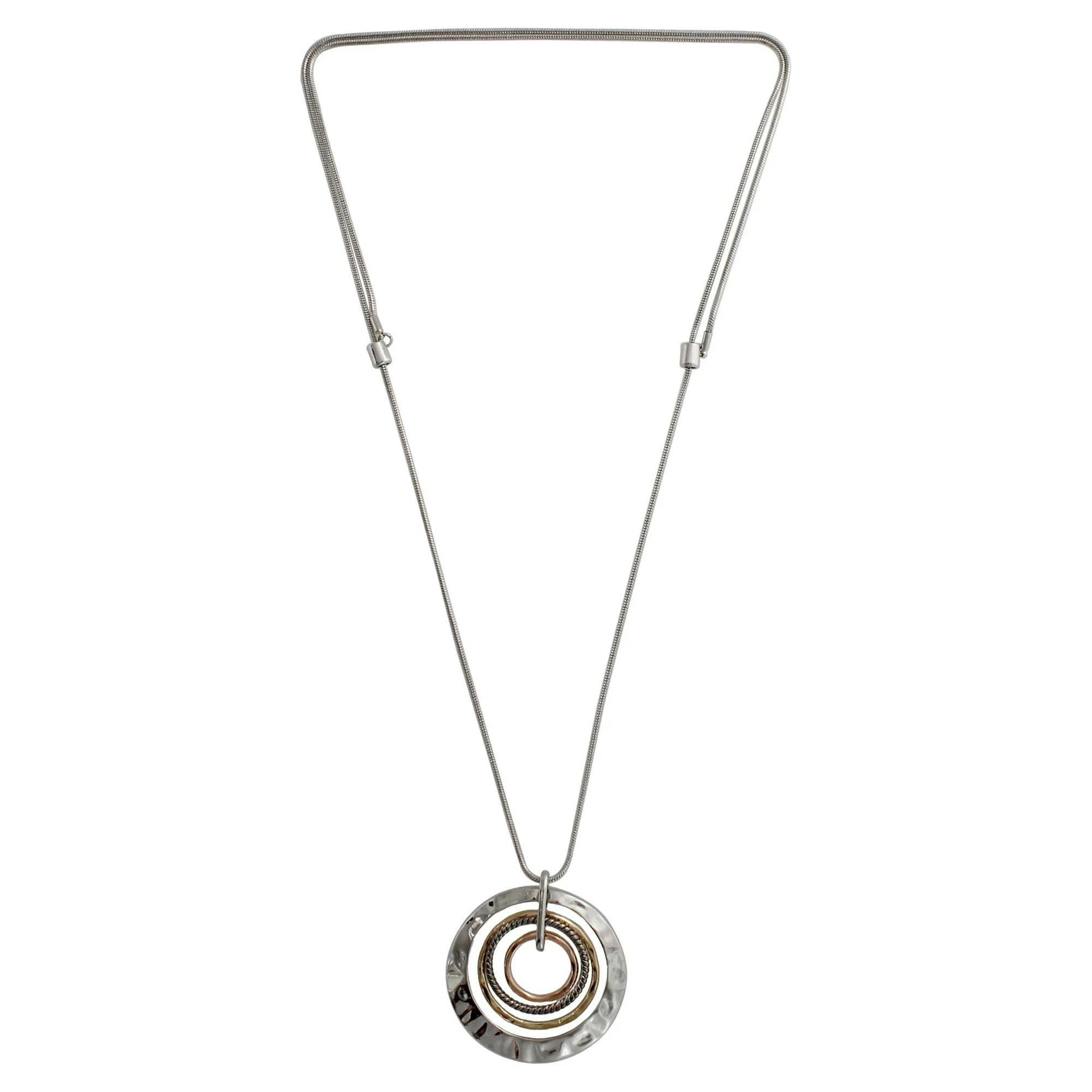 Time And Tru Circle Pendant Necklace - Walmart.com | Walmart (US)