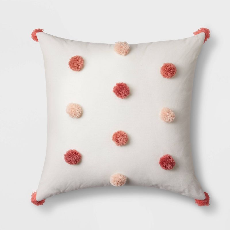 Square Tassel Throw Pillow Pink - Pillowfort&#8482; | Target