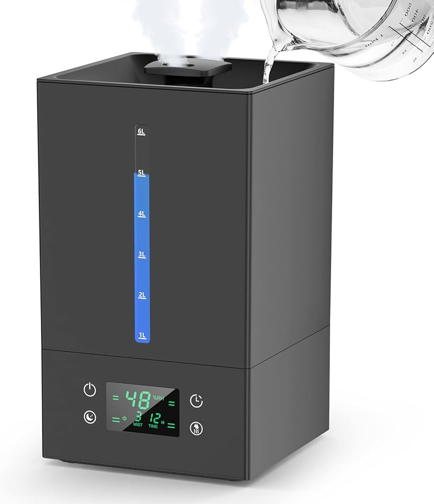 6L Humidifiers for Bedroom Large Room, Cool Mist Humidifiers for Baby Nursery Plants with Essenti... | Amazon (US)
