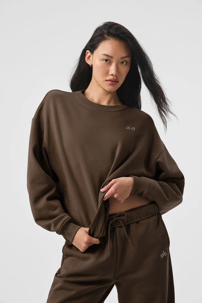 Accolade Crew Neck Pullover - Espresso | Alo Yoga