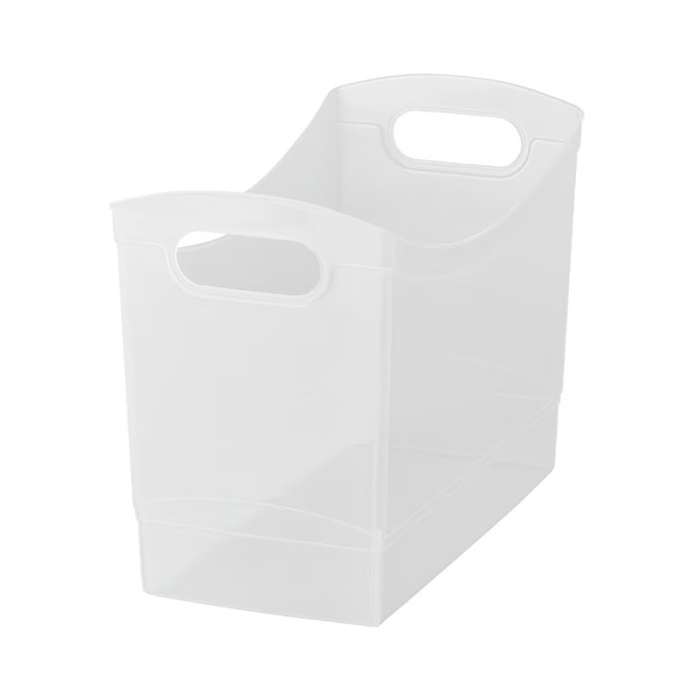Mainstays Narrow Plastic Utility Storage Organizer Bin, Clear, | Walmart (US)