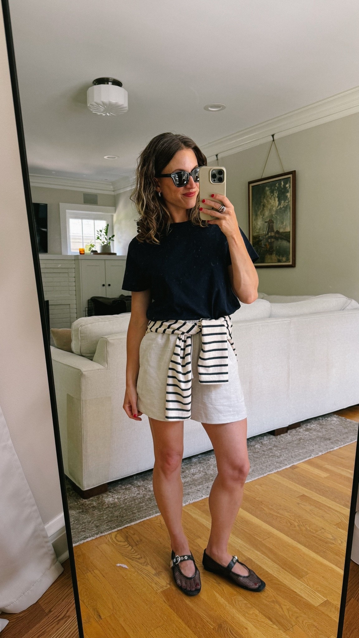 OOTD // 6.18

Navy tee, Sèzane, S, I sized up. Aritzia linen shorts, 2, TTS. Sèzane striped tee, XS, TTS. Steve Madden mesh flats, low stock, similar linked. Quince sunglasses. Quince earrings.

#LTKmomlife #LTKPetite #LTKOver40