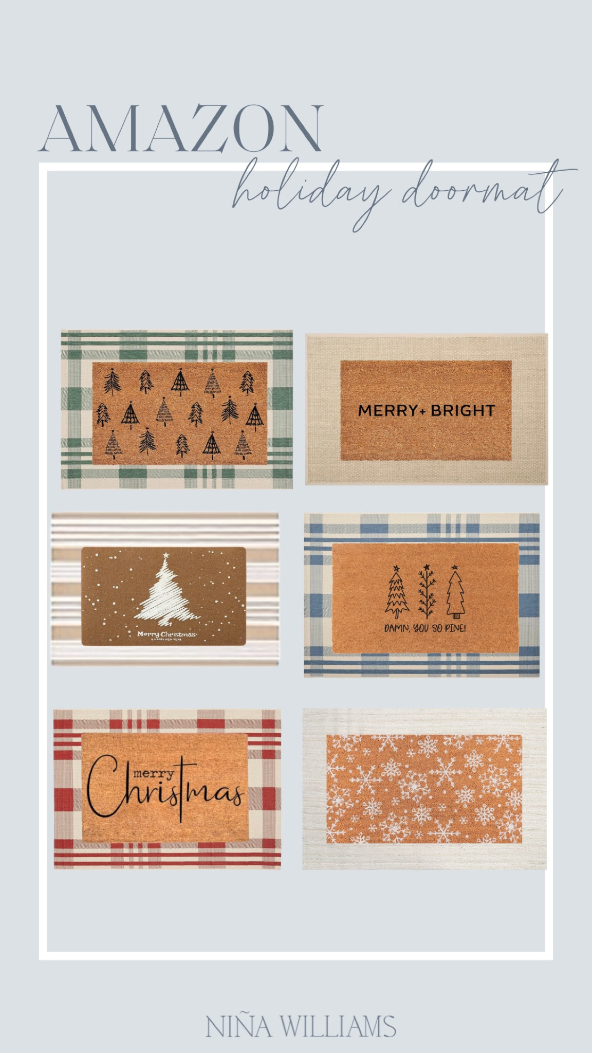 Amazon Holiday doormats! Holiday decor - front door holiday doormats 

#LTKHoliday #LTKHome #LTKFindsUnder100