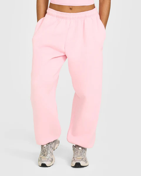 Foundations Oversized Cuffed Joggers with Oner Embroidery 
 Petal Pink | Oner Active (UK / US)