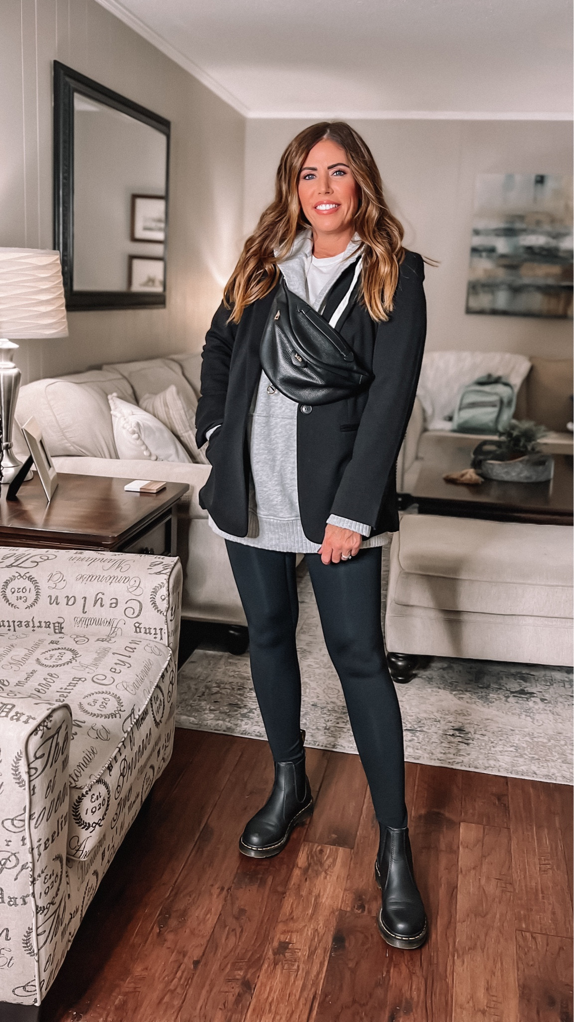 Casual outfit for fall

Elevate a basic hoodie and leggings with Doc Martens Chelsea boots, and a blazer and bum bag.

Blazer is part of a 50% OFF 3+ STYLES, 40% OFF 2, OR 30% OFF 1 sale, with CODE: MORE

Hoodie is 15% off



Casual style, hoodie style, blazer style, fall style, outfits for fall 

#LTKSeasonal #LTKstyletip #LTKunder50