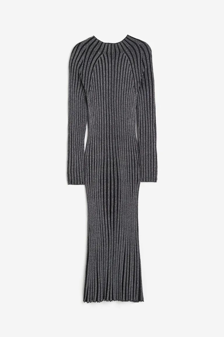 Shimmering rib-knit dress | H&M (UK, MY, IN, SG, PH, TW, HK)