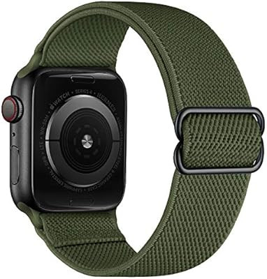 OXWALLEN Stretchy Solo Loop Compatible with Elastic Apple Watch Bands 38mm 40mm, Adjustable Braid... | Amazon (US)