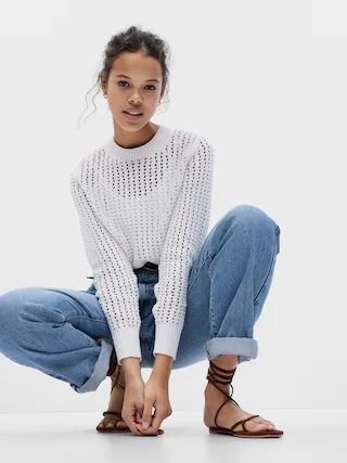 Crochet Crewneck Sweater | Gap (US)