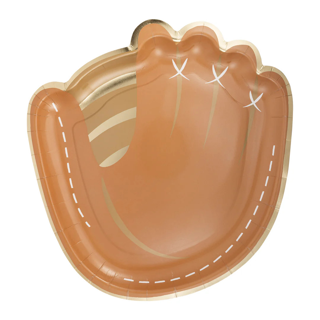 Baseball Mitt Shaped Paper Plate | My Mind's Eye