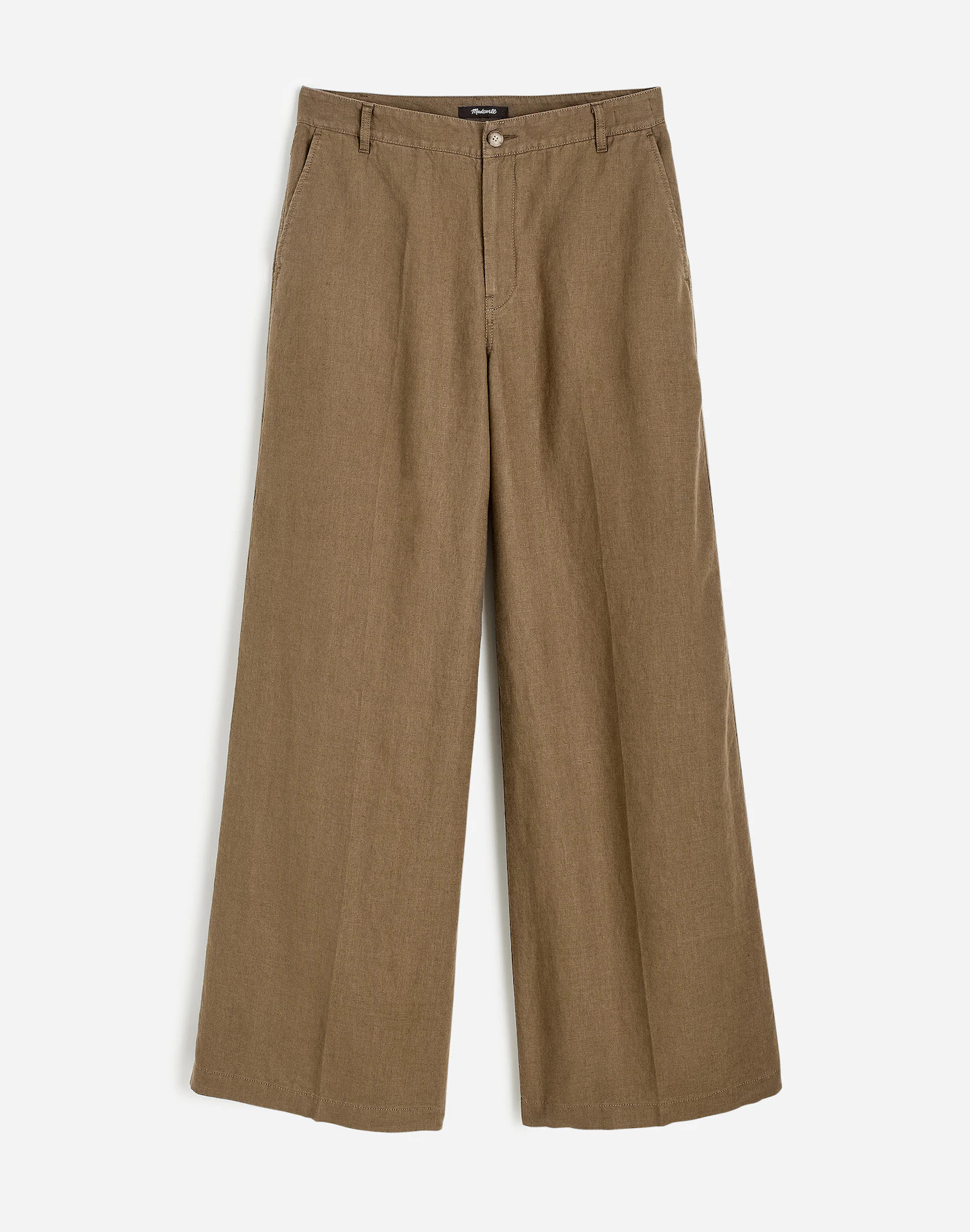 The Zoe Relaxed Wide Pant in 100% Linen | Madewell