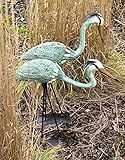 Ancient Graffiti Standing and Bowing Steel Heron Pair Outdoor Decor | Amazon (US)