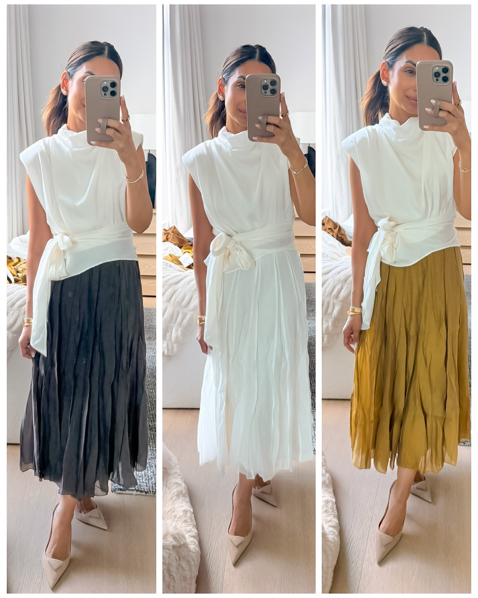 Wearing an xs in both top and skirt!

#LTKPetite