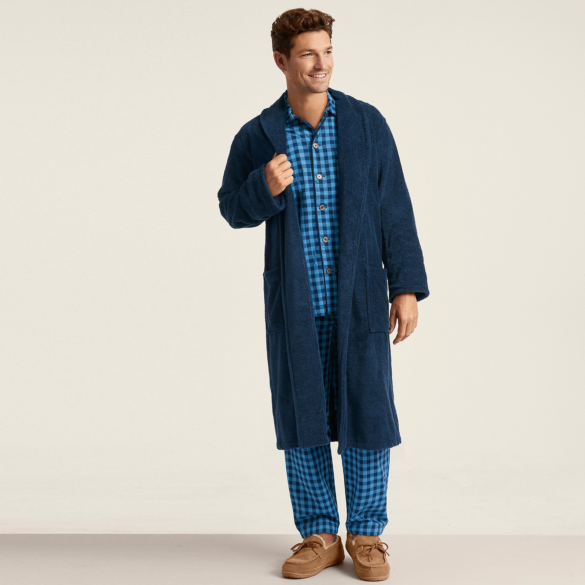 Men's Calf Length Turkish Terry Robe | Lands' End (US)