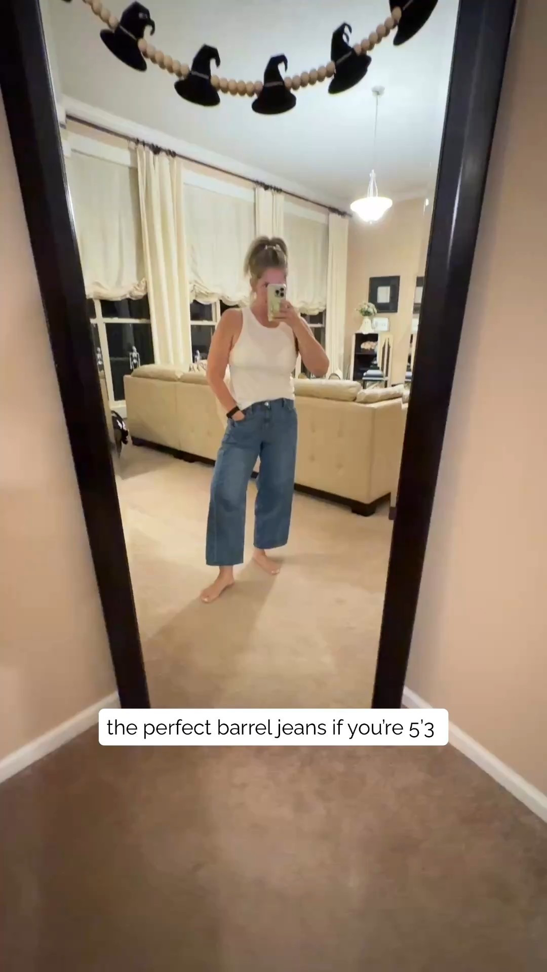 these barrel jeans are 💋, paired them with a ribbed tank , cute phone case & some cheetah sneaks.

they are super soft denim, with a wider leg- aka, the perfect pair to throw on for errands, game days, travel, etc!










Fall. Fall fashion, barrel jeans , wide leg jeans, fall fashion trends, size 4, 135 pounds, 5’3

#LTKStyleTip #LTKOver40 #LTKFindsUnder100