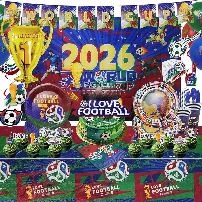 World Football Cup Theme Soccer Birthday Party Supplies, Versatile Soccer Party Decorations, Enga... | Amazon (US)
