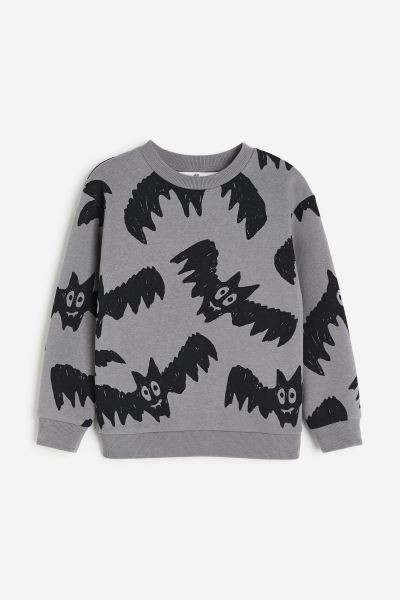 Sweatshirt - Black/pumpkins - Kids | H&M US | H&M (US + CA)