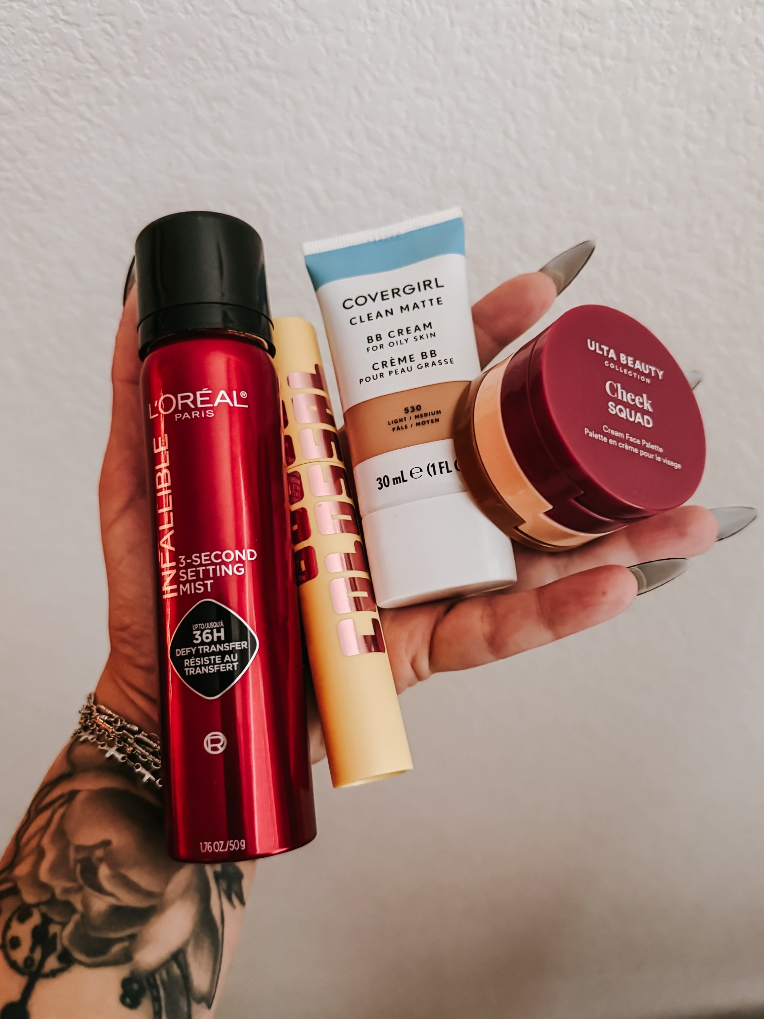 My quick-make-up routine - love this foundation for quick mornings! Great coverage and feels like I have nothing on. 

The Ulta “cheek squad” comes with a bronzer, highlighter and blush ALL IN ONE!

Bubble mascara? UH-mazing lol

Last but not least, the L’Oréal setting mist? SO GOOD! And smells great too.

#makeup #quickmakeup #holiday #busy #momlife #mom #loreal #bubble #ulta

#LTKHoliday #LTKGiftGuide #LTKdayinmylife