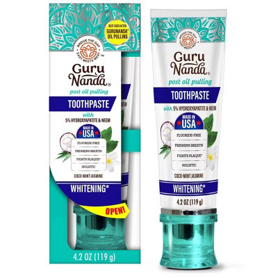 GuruNanda Fluoride-Free Whitening Toothpaste with Hydroxyapatite - 4.2oz | Target