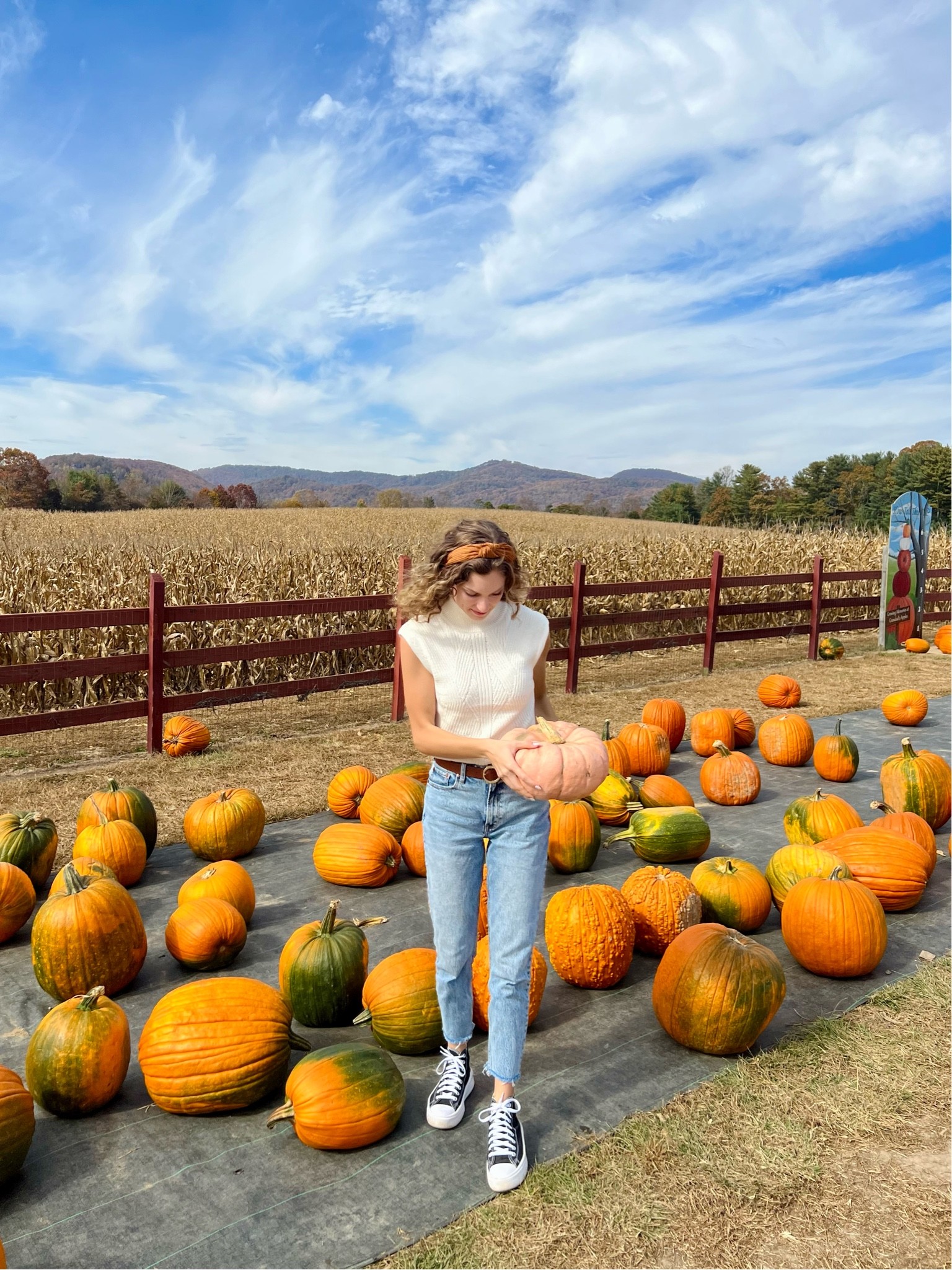 Pumpkin Picking fit 🧡

sweater: Express (exact one is sold out but linked a similar one)
jeans: Abercrombie jeans thrifted from ThredUp (linked something similar)
shoes: Converse
headband and belt: Target

#LTKstyletip #LTKHalloween #LTKunder100