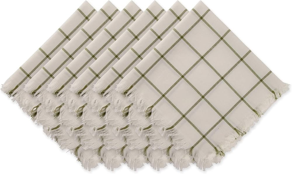 DII Basic Check Collection Tabletop, Napkin Set, Ventana Green, 6 Piece | Amazon (US)