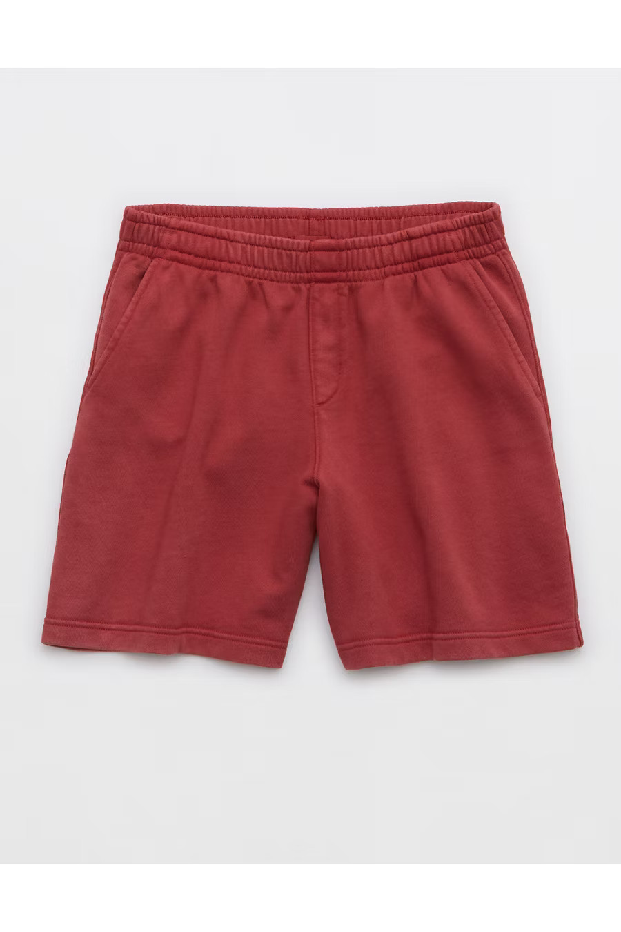 Aerie Long Fleece Short Women's Summer Burgundy L | Aerie