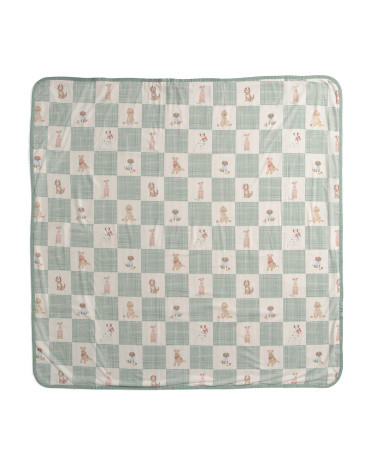 Pencil Dog Portraits Stroller Blanket | TJ Maxx