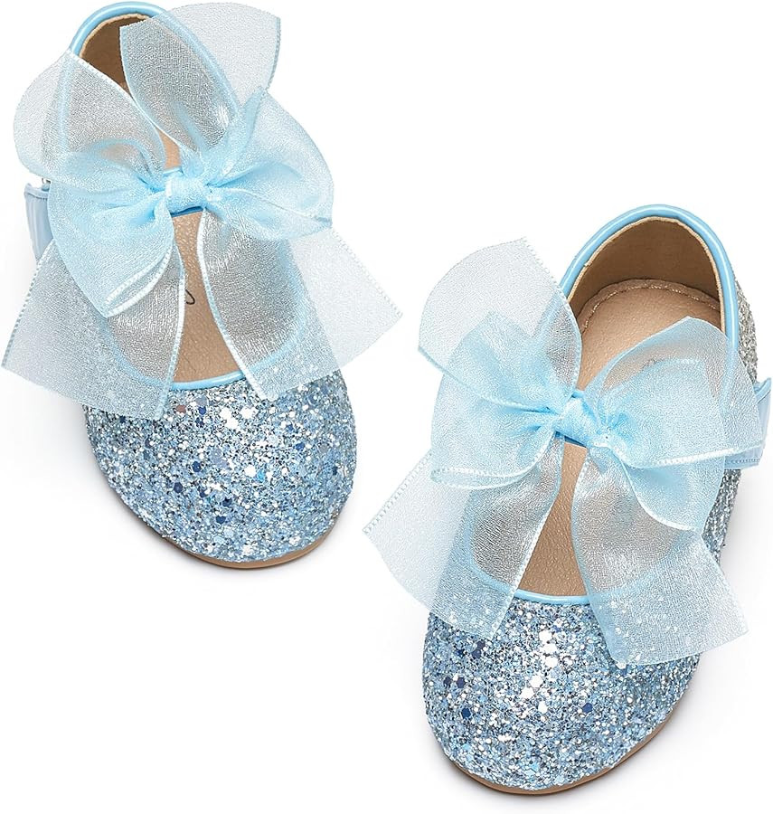 Kiderence Little Toddler Girls Dress Shoes Ballerina Ballet Flats Kids Mary Janes | Amazon (US)