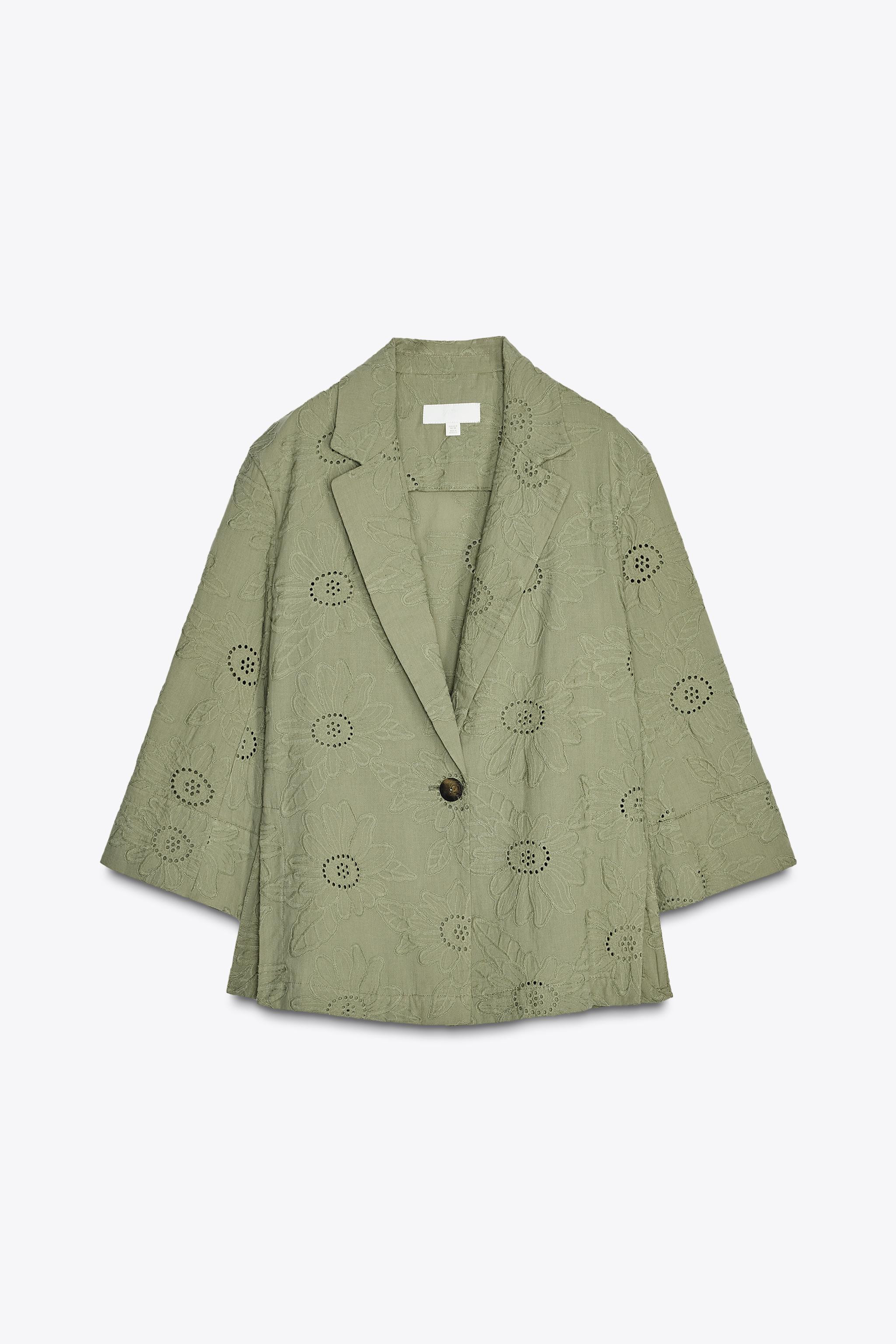 BLAZER WITH CUTWORK EMBROIDERY | Zara US