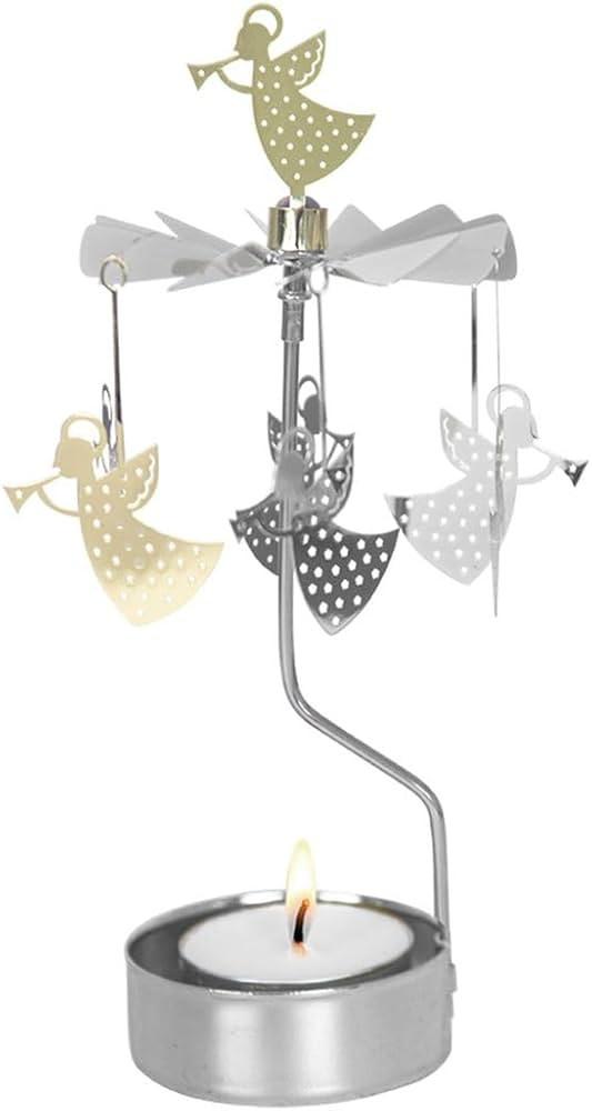 Teelichthalter als Drehlicht - Rotierendes Teelicht - Engel mit Trompete - Pluto Produkter | Amazon (DE)