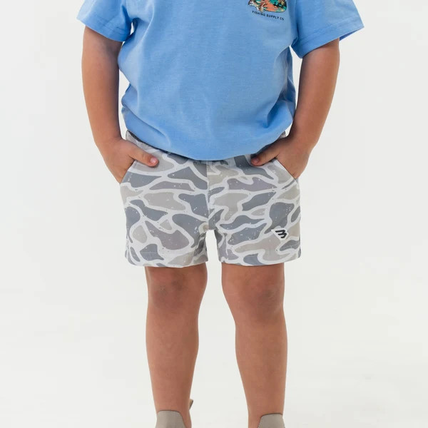 Burlebo Youth Athletic Shorts - White Camo | Tennessee Jane