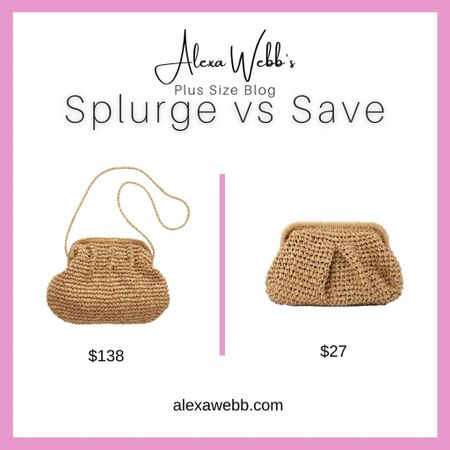 Splurge Vs Save: Two Cute Straw Clutch Summer Purse Options. Which one do you prefer? #plussize Alexa Webb

#LTKItBag #LTKStyleTip #LTKPlusSize