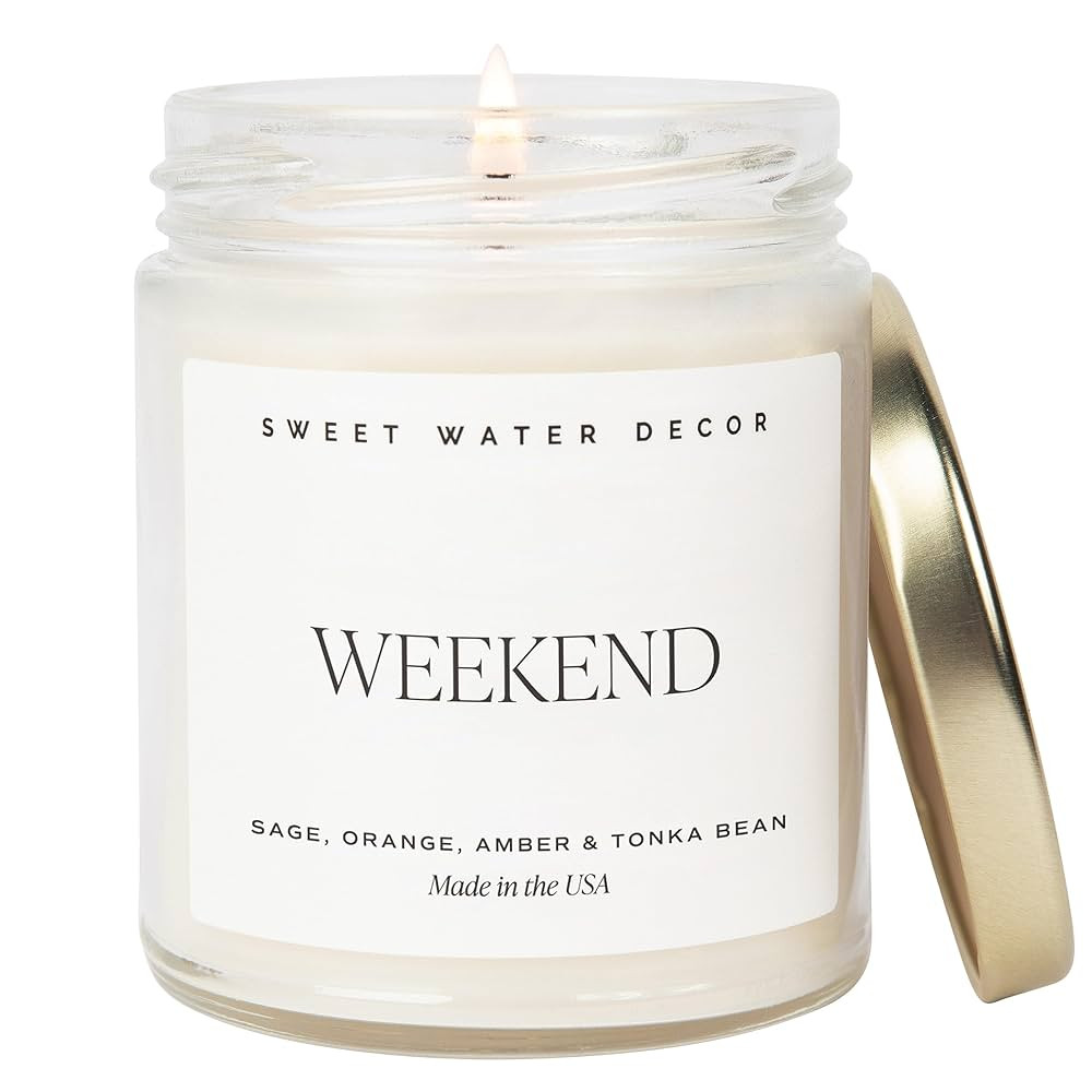 Sweet Water Decor Weekend Candle | Sage, Orange, and Amber Scents | Relaxing Candles and Decor fo... | Amazon (US)