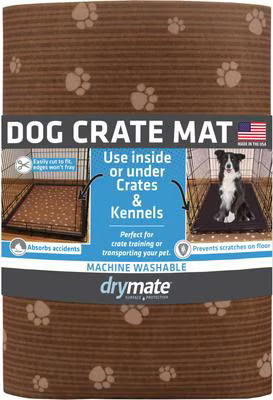 Drymate Dog Crate Mat Protective Liner Training Pee Pad, Brown Stripe, X-Large, 27-in x 42-in | Chewy