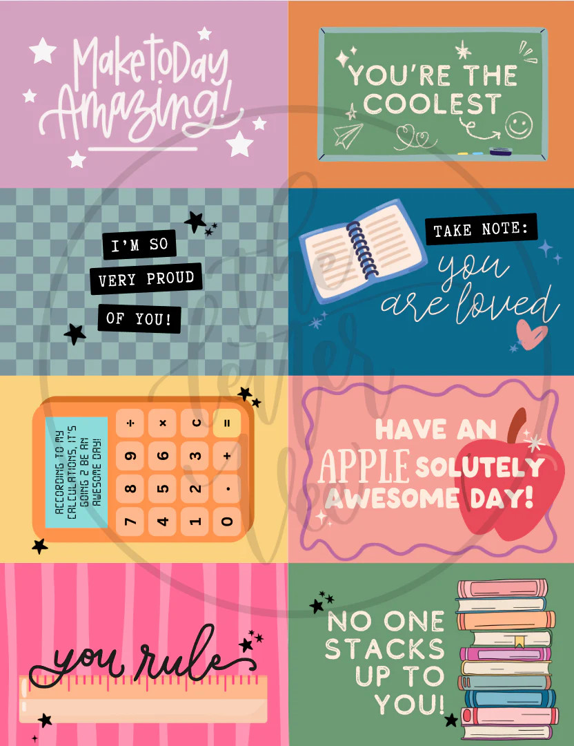 Lunch Box Notes Vol. 2 | FREE Printable | The Letter Vee