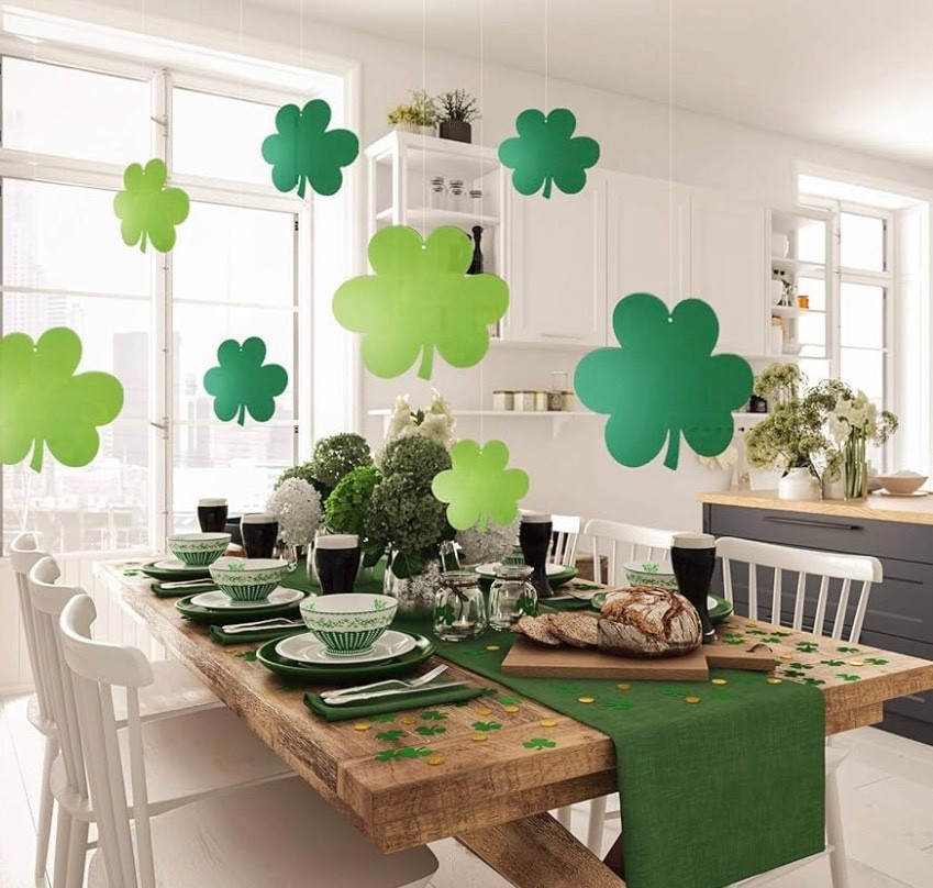 Large hanging shamrocks for ceiling decor for St. Patrick’s Day party

#LTKSaleAlert #LTKHome #LTKSeasonal