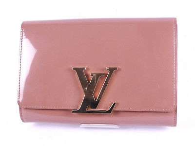 Details about   Auth LOUIS VUITTON Vernis Pochette Louise EW Clutch Bag Rose Velours M90198 8394 | eBay US