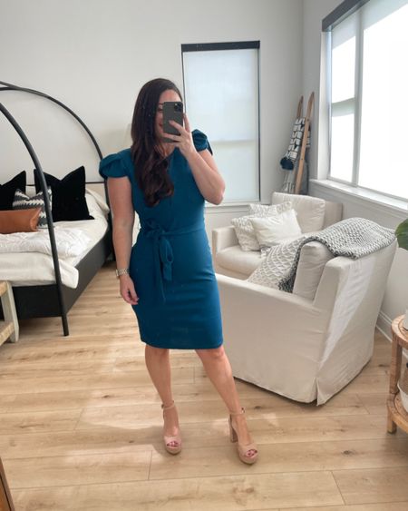 Lauren in a medium dress for petite workwear from Amazon - fits TTS.

#LTKunder50 #LTKworkwear #LTKSeasonal