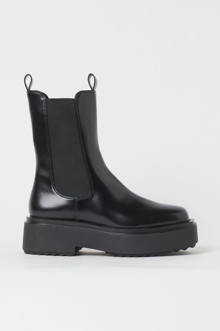 H & M - Chunky Chelsea Boots - Black | H&M (US + CA)