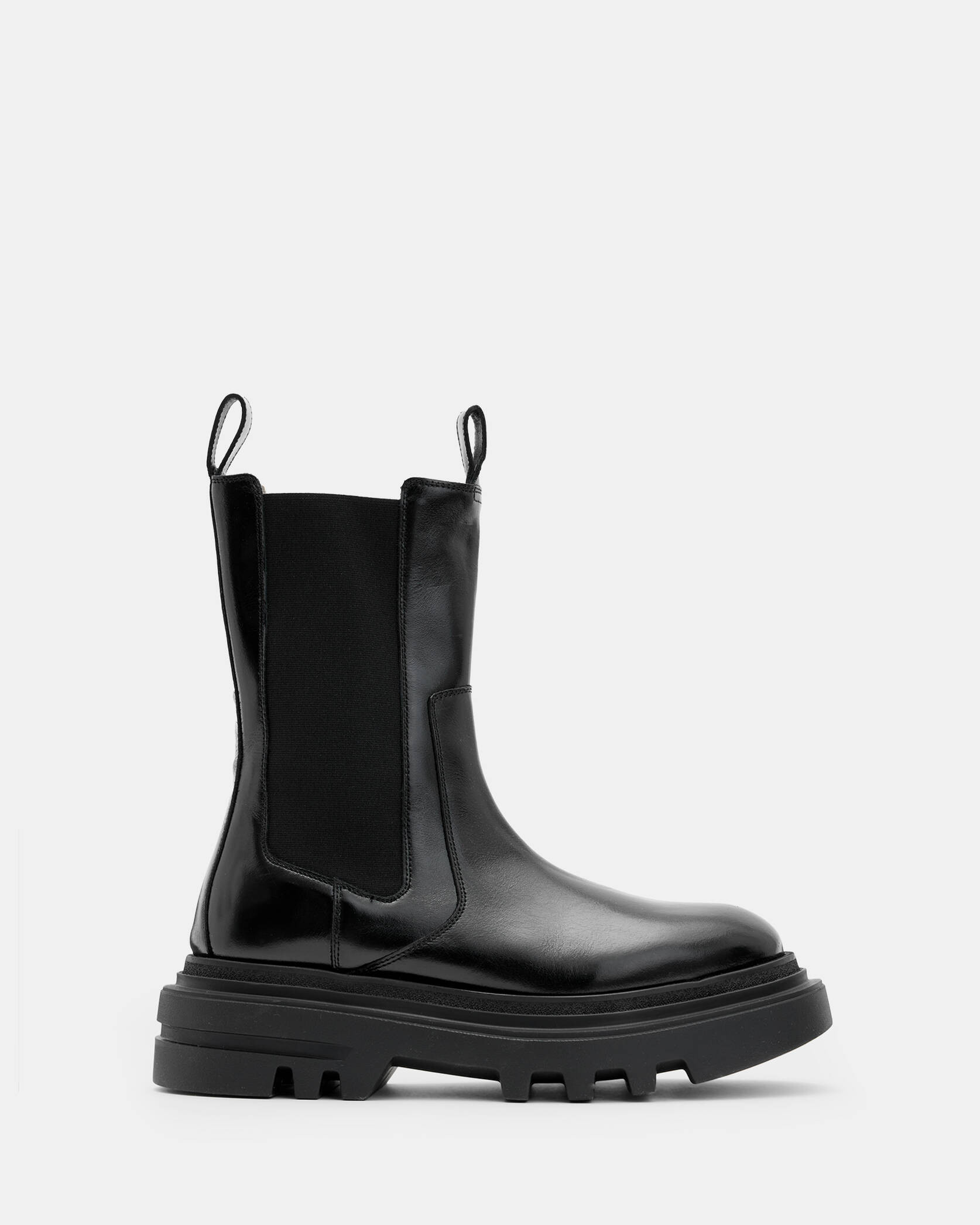 Alex Leather Ankle Boots BLACK SHINE | ALLSAINTS | AllSaints UK